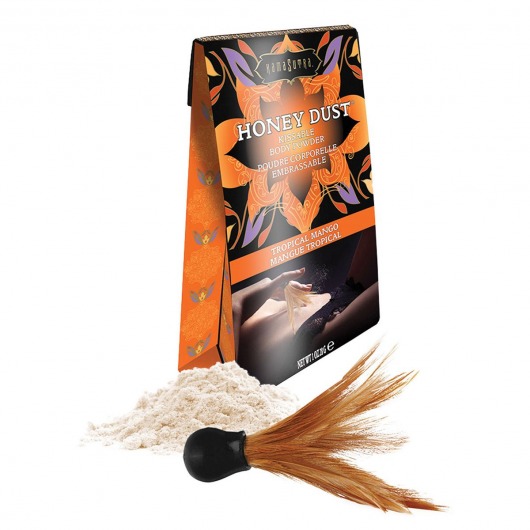 Пудра для тела Honey Dust Body Powder с ароматом манго - 28 гр. - Kama Sutra - купить с доставкой в Архангельске