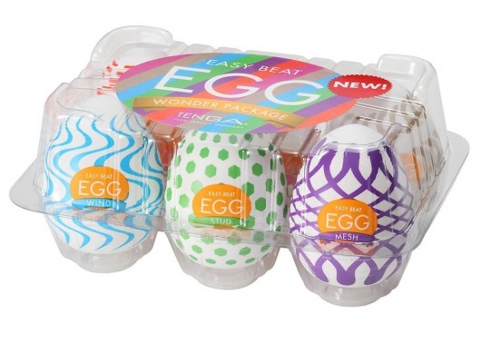Набор из 6 мастурбаторов Tenga EGG IV с различным рельефом - Tenga - в Архангельске купить с доставкой