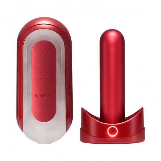 Красный мастурбатор Flip Zero Red   Warmer с подогревом - Tenga - в Архангельске купить с доставкой