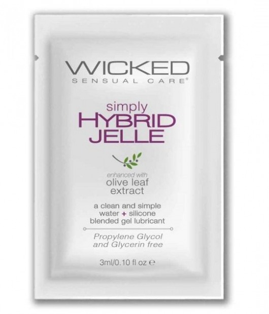 Гель-лубрикант на водно-силиконовой основе Simply Hybrid Jelle - 3 мл. - Wicked - купить с доставкой в Архангельске