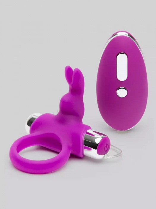 Лиловое виброкольцо с пультом ДУ Remote Control Cock Ring - Happy Rabbit - в Архангельске купить с доставкой