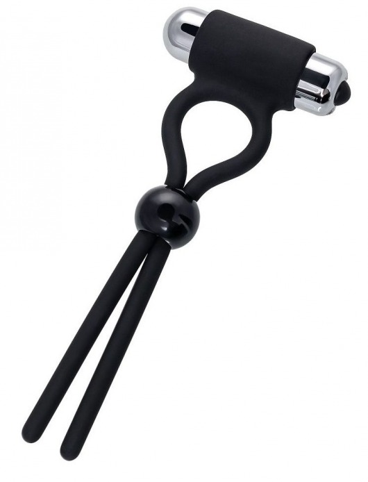 Черное эрекционное лассо Ect с виброэлементом - A-toys - в Архангельске купить с доставкой