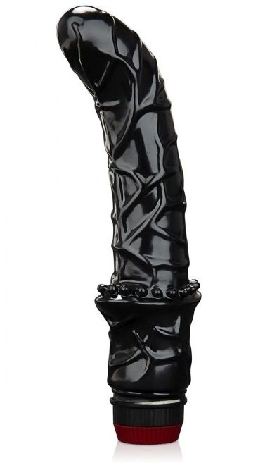 Черный вибромассажер простаты 6  Premium Prostate Massager - BlueLine - в Архангельске купить с доставкой