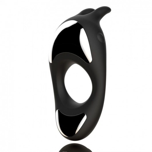 Черное эрекционное кольцо с двумя моторами Zeus Dual Vibe Cock Ring - FeelzToys - в Архангельске купить с доставкой