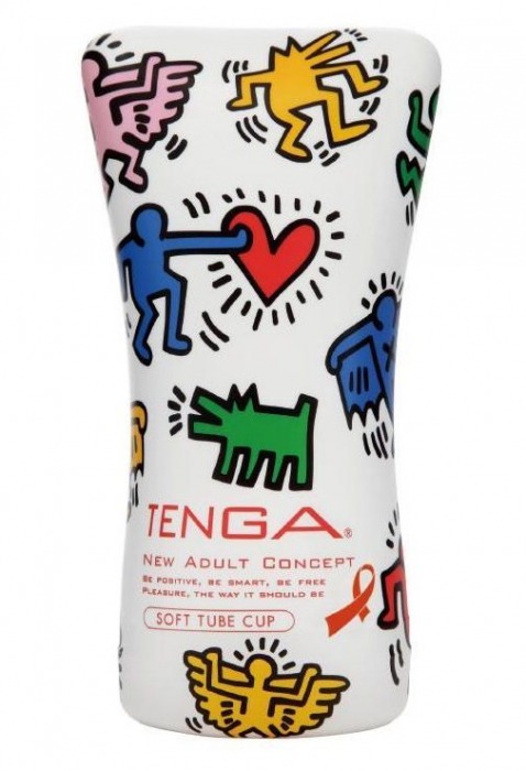 Мастурбатор-туба Keith Haring Soft Tube CUP - Tenga - в Архангельске купить с доставкой