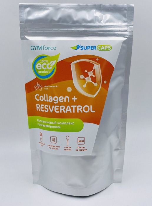 Натуральный коллаген с ресвератролом GYMforce Collagen+ - 150 гр. - SuperCaps - купить с доставкой в Архангельске