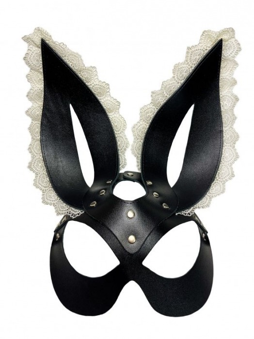 Маска зайки с бежевым кружевом на ушках - БДСМ Арсенал - купить с доставкой в Архангельске