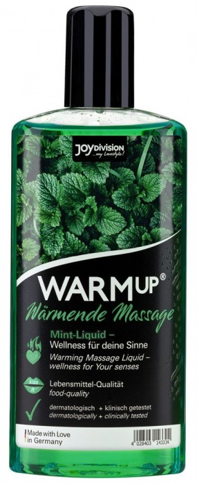 Массажное масло WARMup Mint с ароматом мяты - 150 мл. - Joy Division - купить с доставкой в Архангельске