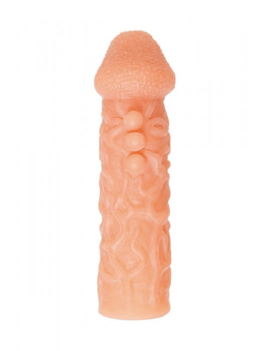 Телесная закрытая насадка с шершавой головкой Cock Sleeve Size S - 13,8 см. - KOKOS - в Архангельске купить с доставкой