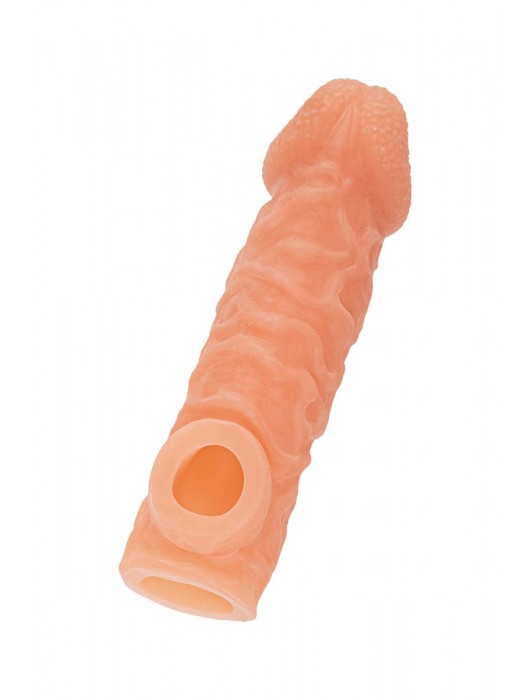 Телесная закрытая насадка с шершавой головкой Cock Sleeve Size S - 13,8 см. - KOKOS - в Архангельске купить с доставкой