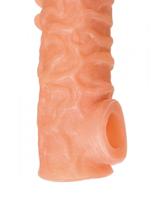 Телесная закрытая насадка с шершавой головкой Cock Sleeve Size S - 13,8 см. - KOKOS - в Архангельске купить с доставкой