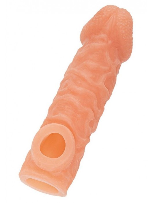 Телесная закрытая насадка с шершавой головкой Cock Sleeve Size S - 13,8 см. - KOKOS - в Архангельске купить с доставкой