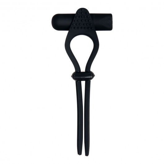 Черное эрекционное лассо с вибропулей Black Tie Affair - Zero Tolerance - в Архангельске купить с доставкой