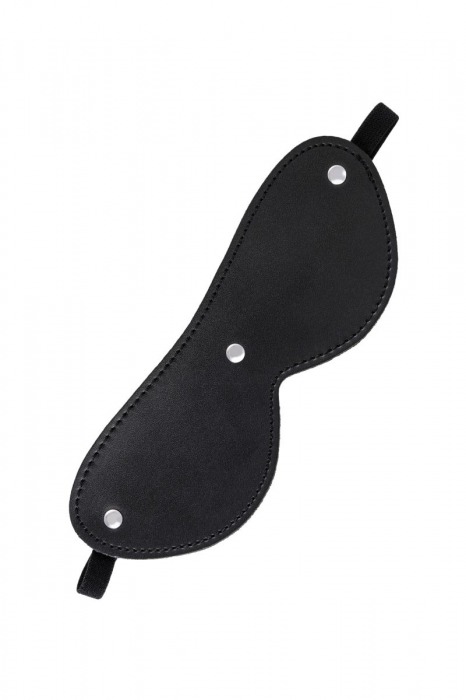 Черная кожаная маска Anonymo с мягким подкладом - ToyFa - купить с доставкой в Архангельске