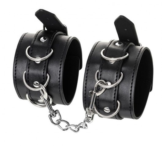 Черные оковы Anonymo из искусственной кожи - ToyFa - купить с доставкой в Архангельске