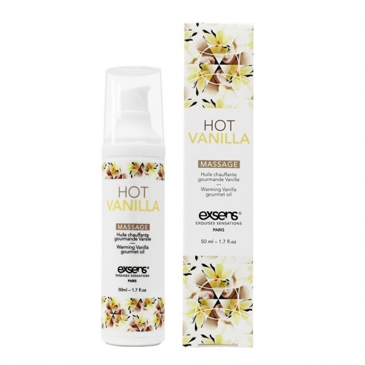 Разогревающее массажное масло с ароматом ванили Gourmet Hot Vanilla - 50 мл. - Exsens - купить с доставкой в Архангельске