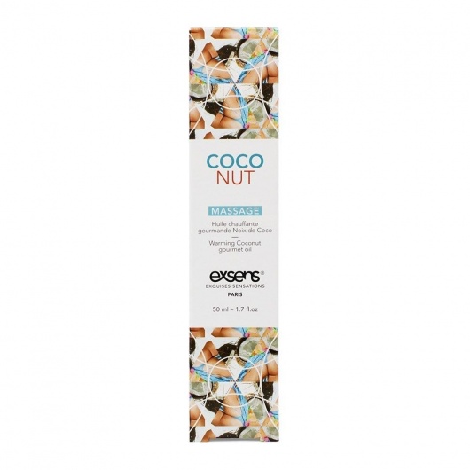Разогревающее массажное масло с ароматом кокоса Gourmet Coconut - 50 мл. - Exsens - купить с доставкой в Архангельске