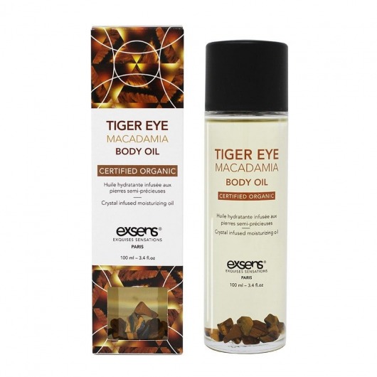 Органическое массажное масло TIGER EYE MACADAMIA - 100 мл. - Exsens - купить с доставкой в Архангельске