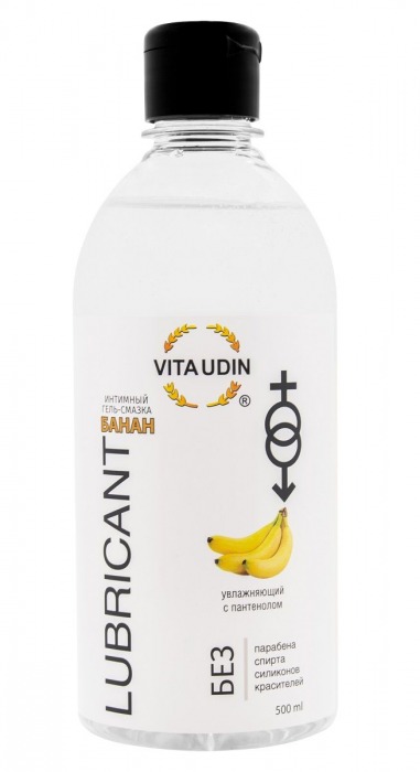 Интимный гель-смазка на водной основе VITA UDIN с ароматом банана - 500 мл. - VITA UDIN - купить с доставкой в Архангельске