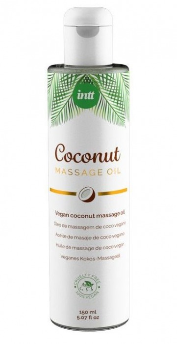 Массажное масло Vegan Coconut - 150 мл. - INTT - купить с доставкой в Архангельске