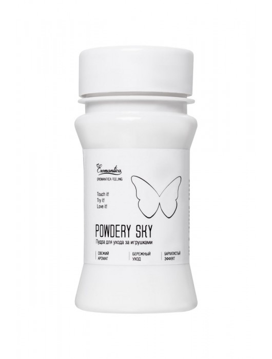 Пудра для ухода за игрушками Powdery Sky с ароматом мяты - 40 гр. - Eromantica - купить с доставкой в Архангельске