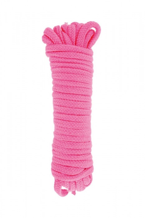 Розовая веревка для связывания Sweet Caress Rope - 10 метров - Sweet Caress - купить с доставкой в Архангельске