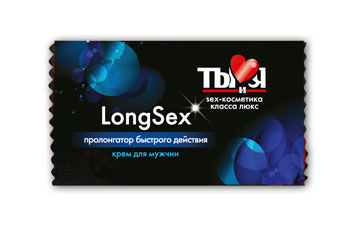 Пролонгирующий крем LongSex в одноразовой упаковке - 1,5 гр. - Биоритм - купить с доставкой в Архангельске