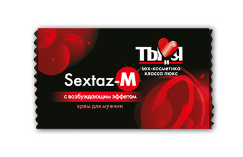Возбуждающий крем Sextaz-M для мужчин в одноразовой упаковке - 1,5 гр. - Биоритм - купить с доставкой в Архангельске