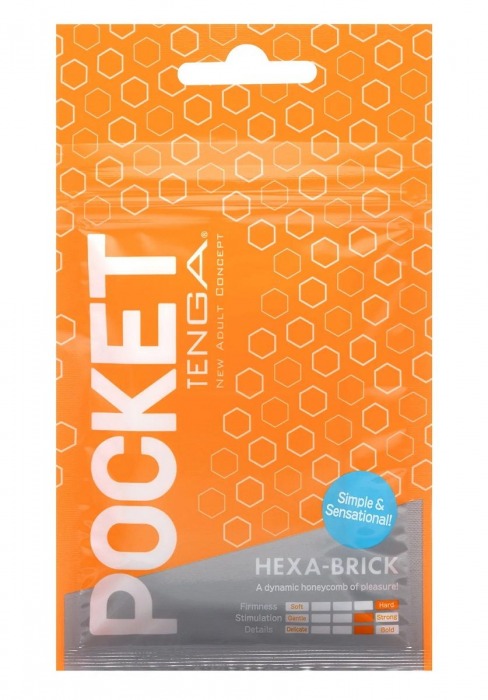 Карманный мастурбатор HEXA-BRICK - Tenga - в Архангельске купить с доставкой