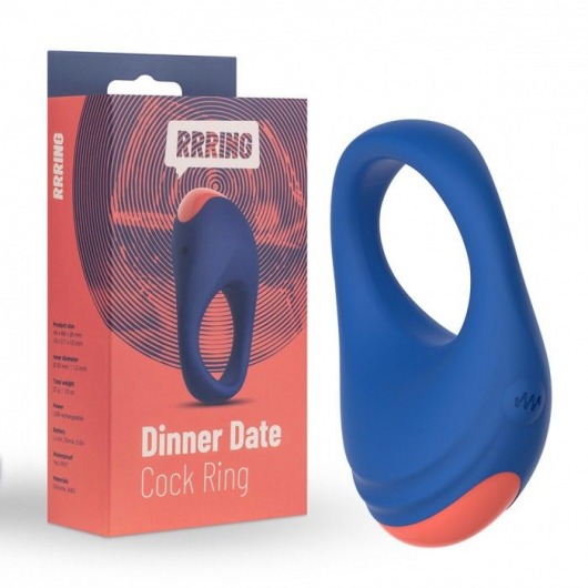 Синее эрекционное кольцо RRRING Dinner Date Cock Ring - FeelzToys - в Архангельске купить с доставкой