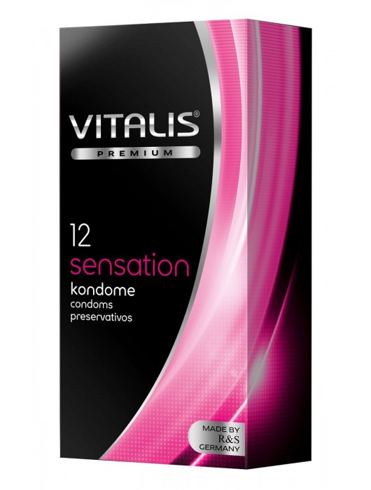 Презервативы VITALIS PREMIUM sensation с пупырышками и кольцами - 12 шт. - Vitalis - купить с доставкой в Архангельске