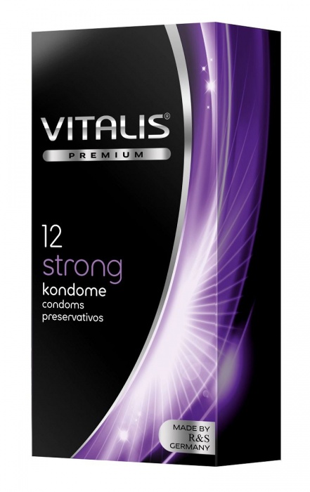 Презервативы с утолщённой стенкой VITALIS PREMIUM strong - 12 шт. - Vitalis - купить с доставкой в Архангельске