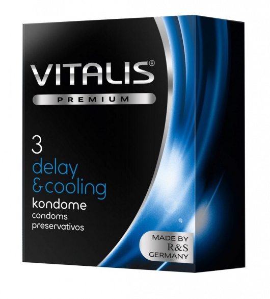 Презервативы VITALIS PREMIUM delay   cooling с охлаждающим эффектом - 3 шт. - Vitalis - купить с доставкой в Архангельске