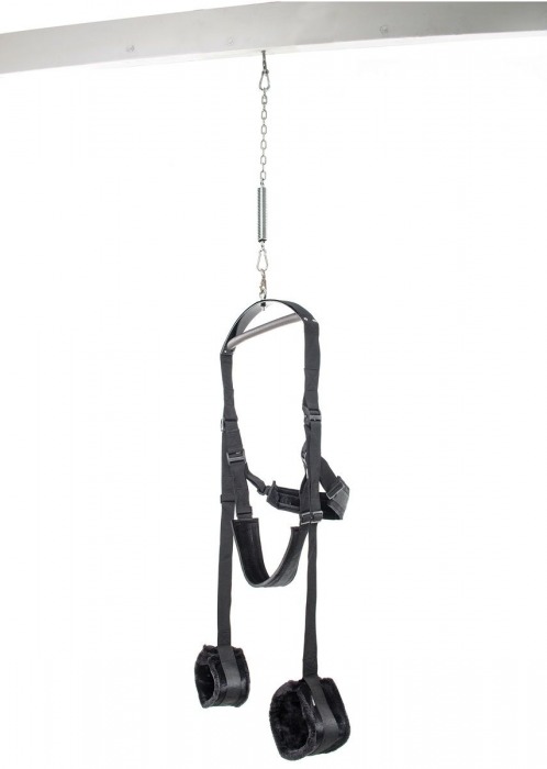 Чёрные секс-качели Spinning Fantasy Swing - Pipedream - купить с доставкой в Архангельске