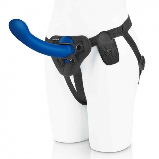 Синяя насадка Remote Control P-Spot G-Spot с черными трусиками - 20 см. - Pegasus - купить с доставкой в Архангельске
