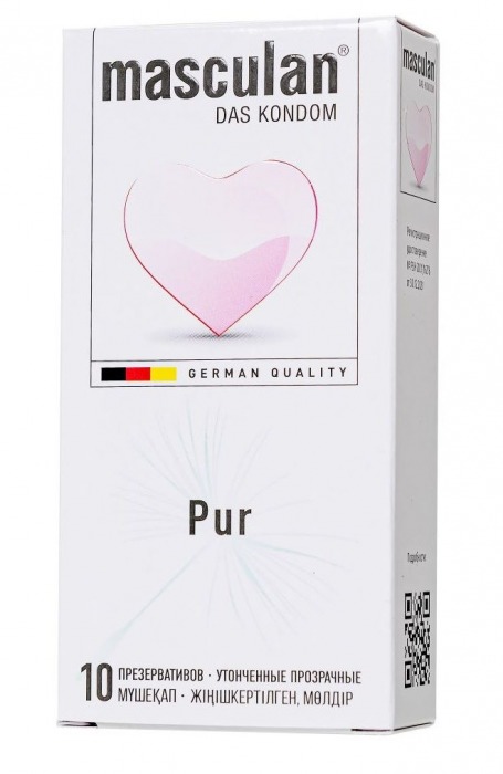 Супертонкие презервативы Masculan Pur - 10 шт. - Masculan - купить с доставкой в Архангельске