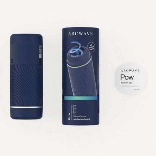 Синий мастурбатор с контролем всасывания Arcwave Pow Stroker - Arcwave - в Архангельске купить с доставкой