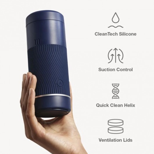 Синий мастурбатор с контролем всасывания Arcwave Pow Stroker - Arcwave - в Архангельске купить с доставкой