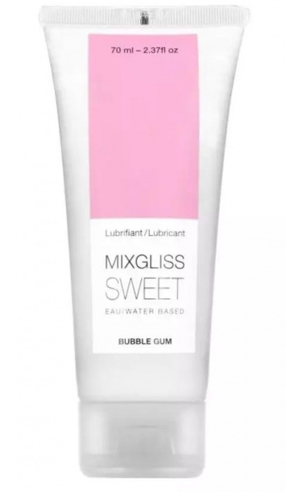 Смазка на водной основе Mixgliss Sweet с ароматом бабл-гам - 70 мл. - Mixgliss - купить с доставкой в Архангельске