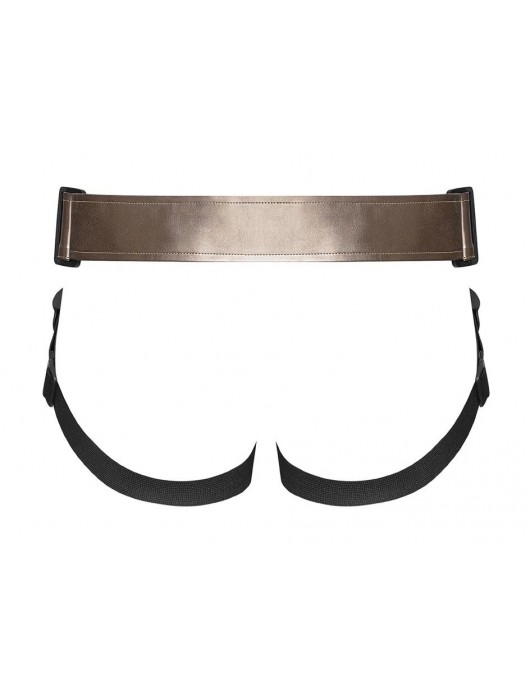 Бронзовый пояс для насадок Curious Harness - Strap-on-me - купить с доставкой в Архангельске