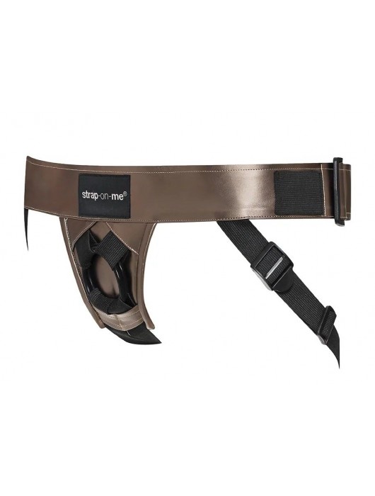 Бронзовый пояс для насадок Curious Harness - Strap-on-me - купить с доставкой в Архангельске