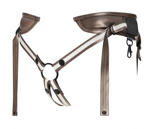 Бронзовый пояс для насадок Desirous Harness - Strap-on-me - купить с доставкой в Архангельске