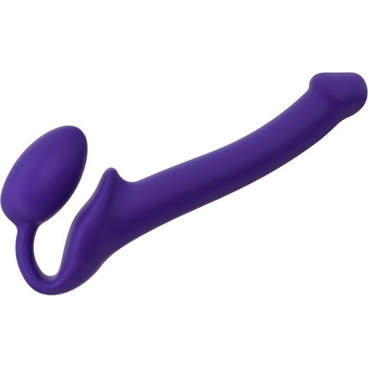 Фиолетовый безремневой страпон Silicone Bendable Strap-On - size S - Strap-on-me - купить с доставкой в Архангельске