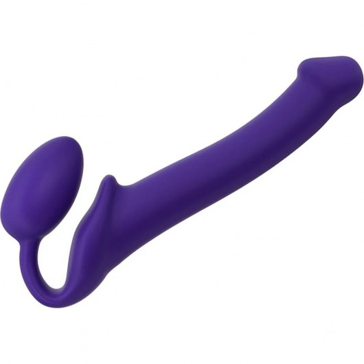 Фиолетовый безремневой страпон Silicone Bendable Strap-On - size M - Strap-on-me - купить с доставкой в Архангельске