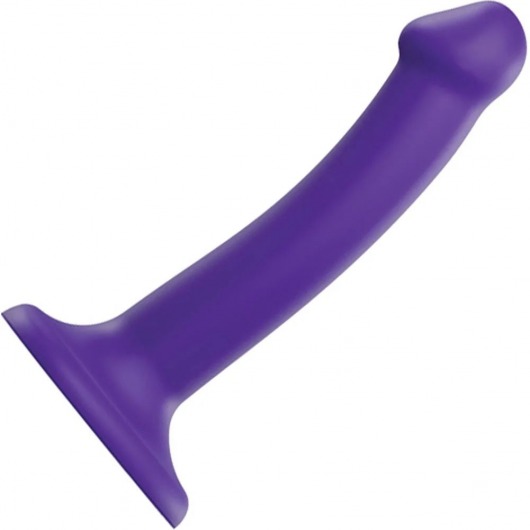 Фиолетовый фаллоимитатор-насадка Strap-On-Me Dildo Dual Density size S - 17 см. - Strap-on-me - купить с доставкой в Архангельске