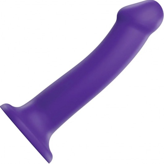Фиолетовый фаллоимитатор-насадка Strap-On-Me Dildo Dual Density size L - 19 см. - Strap-on-me - купить с доставкой в Архангельске