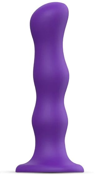Фиолетовая насадка Strap-On-Me Dildo Geisha Balls size M - Strap-on-me - купить с доставкой в Архангельске