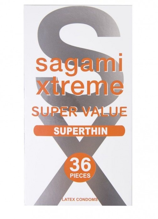 Ультратонкие презервативы Sagami Xtreme Superthin - 36 шт. - Sagami - купить с доставкой в Архангельске