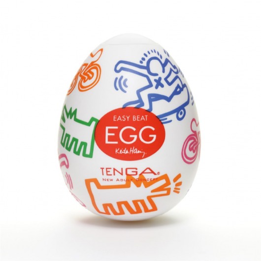 Мастурбатор-яйцо Keith Haring EGG STREET - Tenga - в Архангельске купить с доставкой