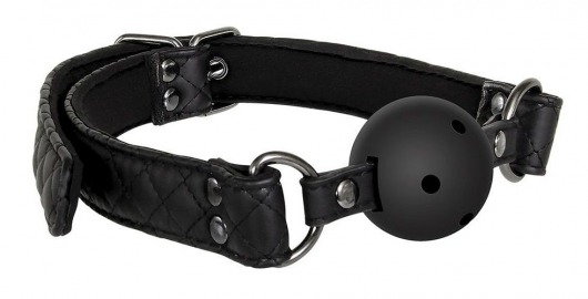 Черный кляп-шарик BALL GAG DIAMOND - Dream Toys - купить с доставкой в Архангельске